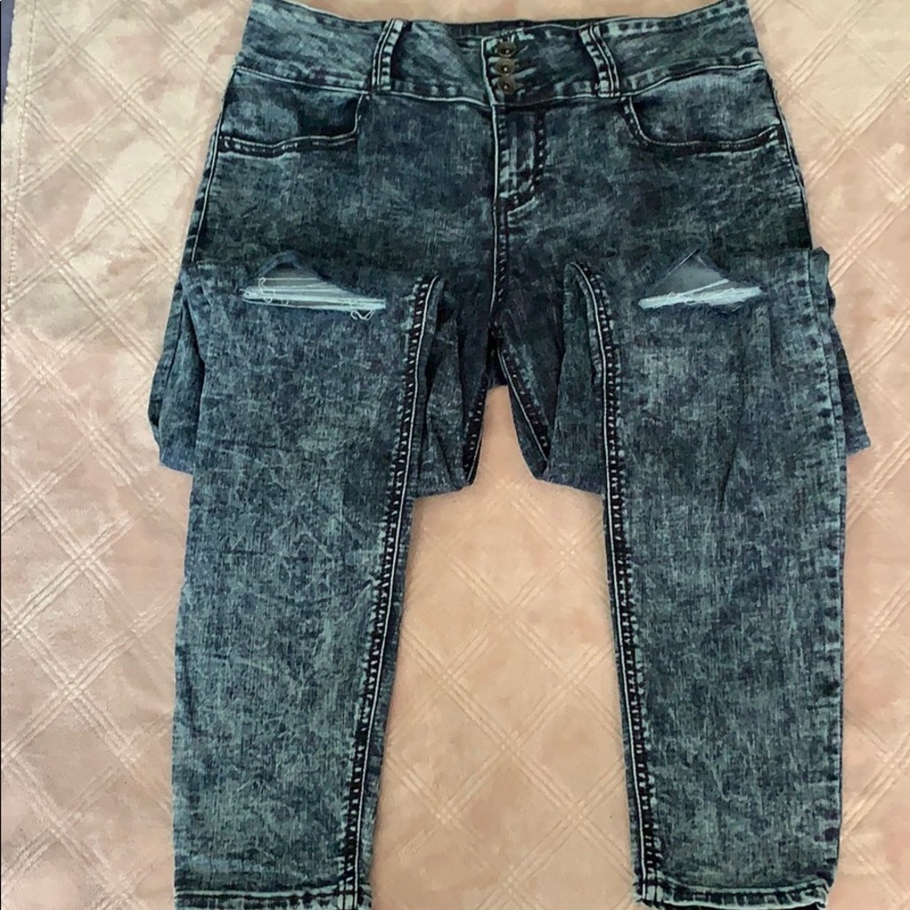 Blue acid wash Jeans
